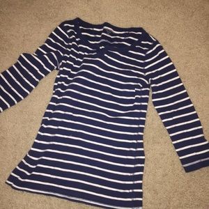EDDIE BAUER STRIPED SHIRT (3/4 sleeve)